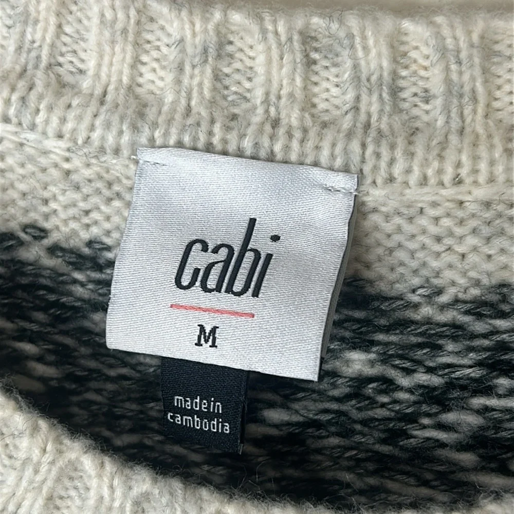 CABI Chalet Pullover Sweater 4410 Holiday Festive Size Medium - Picture 10 of 16